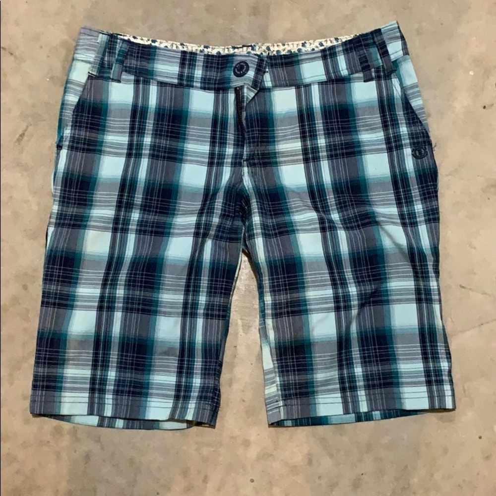 Plaid pattern board shorts from pac sun